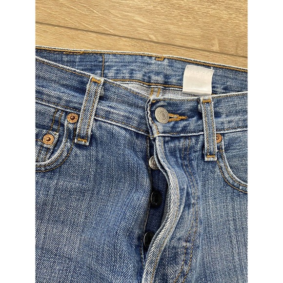 Levi's 501XX Jeans Womens 28x31 Blue Button Fly Medium Wash Denim Cotton - Picture 5 of 11